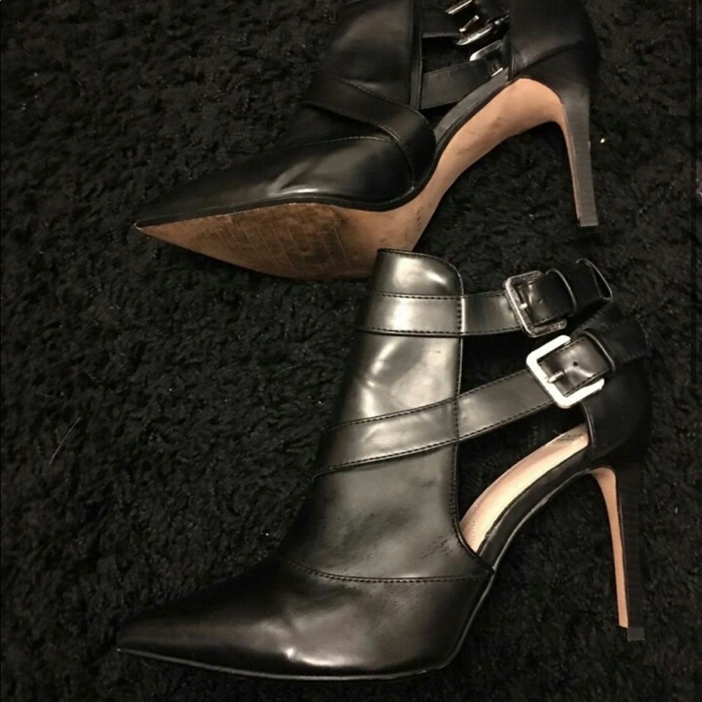 ZARA Black Ankle Buckle Boots Size - 37